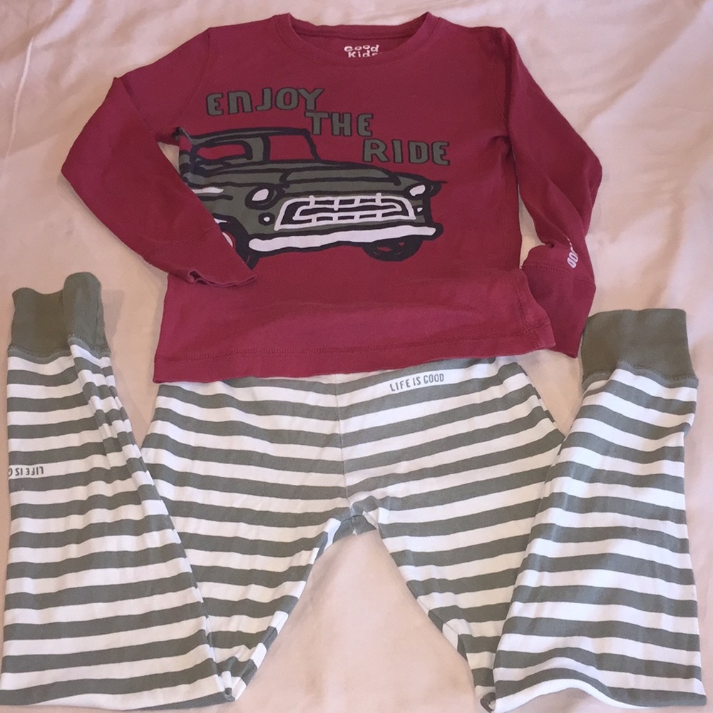 Like NEW Life is Good Kids PJs